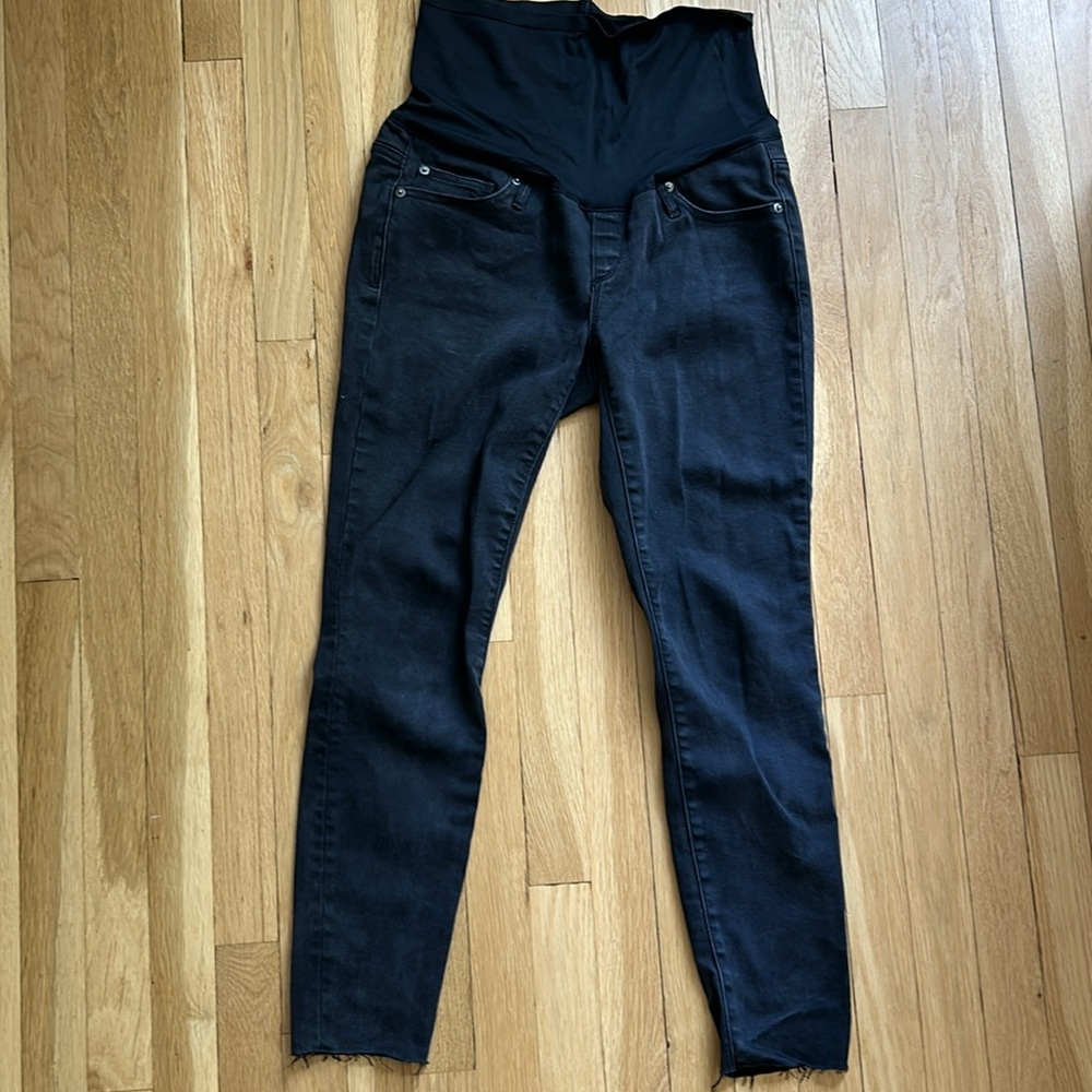Gap full panel maternity black skinny jeans